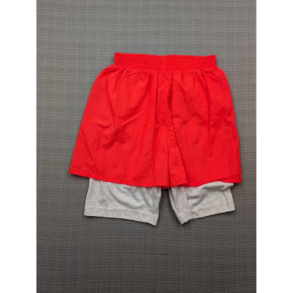 Trends Sweat Shorts Mens Large Red Nylon Jersey Lined 2 Inseam Casual Summer